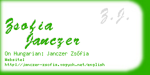 zsofia janczer business card