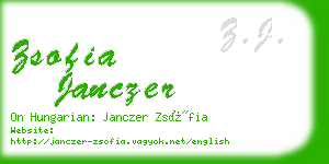 zsofia janczer business card